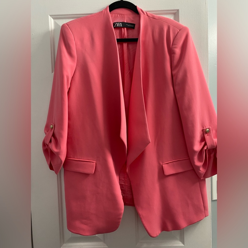 Zara blazer with rolled up sleeves